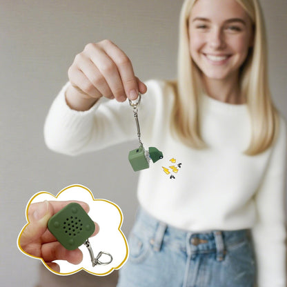 Frog Croaking Fidget Toy - Rechargeable Frog Croaking Keychain, Frog Croaking Stress Reliever with Colorful Lights, Fun & Portable Anxiety Relief Toy