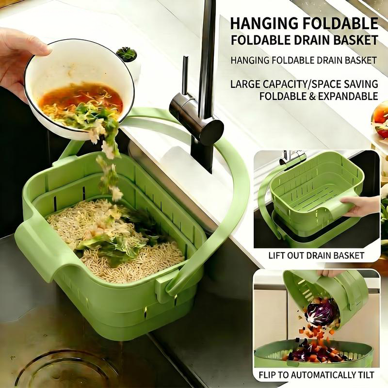 🔥Limited-Time Offer🔥Foldable Hanging Kitchen Sink Drain Basket