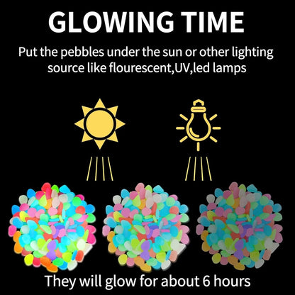 💥LAST DAY SALE 50%OFF💥🌈Glow-in-the-Dark Garden Stones – Colorful Luminous Pebbles for Outdoor Decor