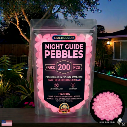 💥LAST DAY SALE 50%OFF💥🌈Glow-in-the-Dark Garden Stones – Colorful Luminous Pebbles for Outdoor Decor